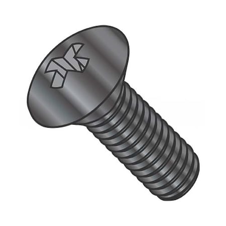 Usa Industrials #10-32 x 1 1/2 in Phillips Oval Machine Screw, Black Oxide Steel BULK-SCRW-1386